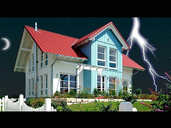 Flash Animation eines Hauses im Tagesablauf