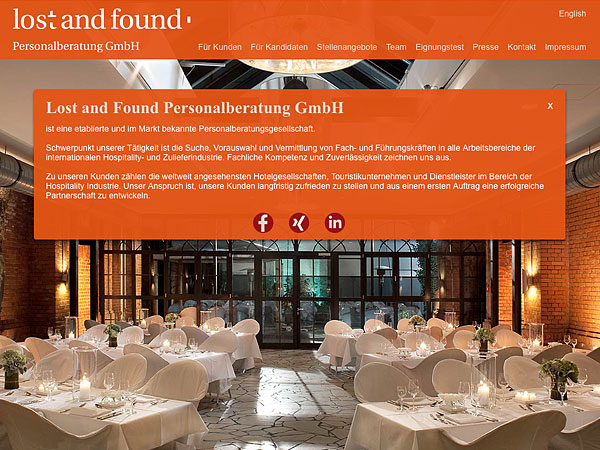 Website Lost and Found Personalberatung